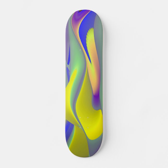 Abstract Rainbow Skateboard Deck (Front)