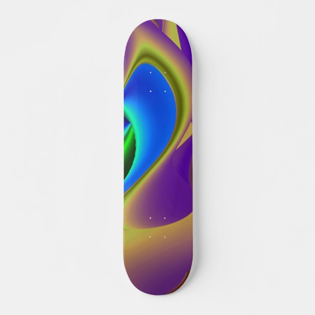 Abstract Rainbow Skateboard Deck (Front)