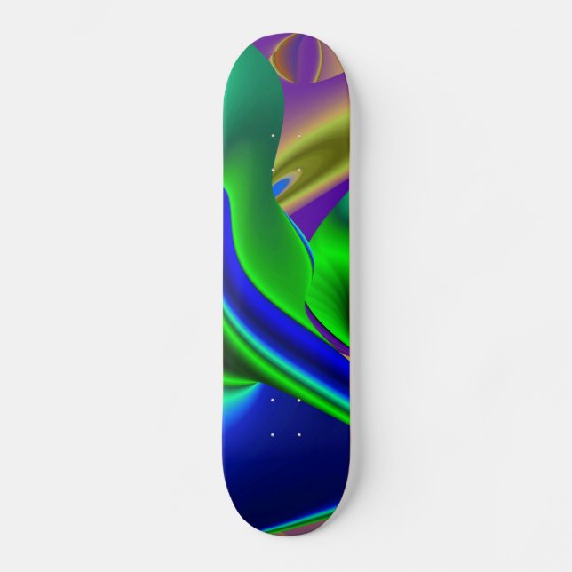 Abstract Rainbow Skateboard Deck (Front)