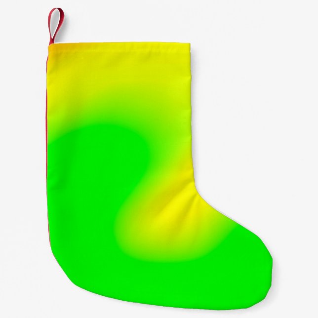 Abstract rainbow soft cloud background in pastel c small christmas stocking (Front)