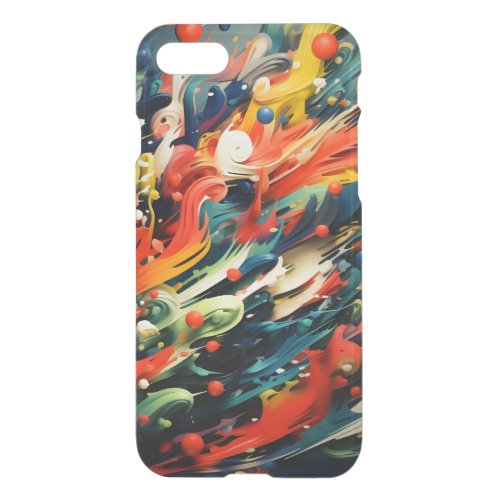 Abstract Rainbow Splash Rhapsody Art iPhone SE87 Case