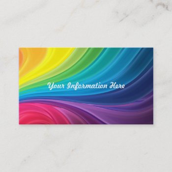 Abstract Rainbow Swirl Business Cards by duhlar at Zazzle