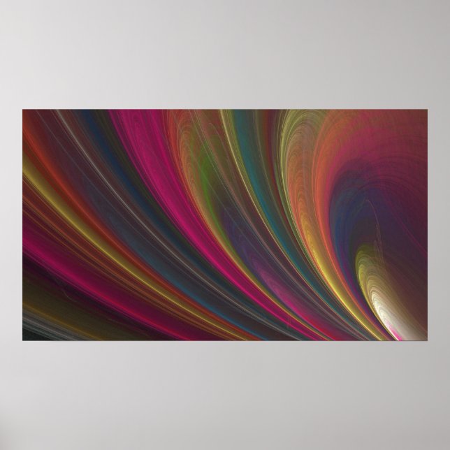 Abstract Rainbow Swirl Poster (Front)