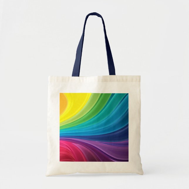 Abstract Rainbow Swirl Tote Bag (Front)