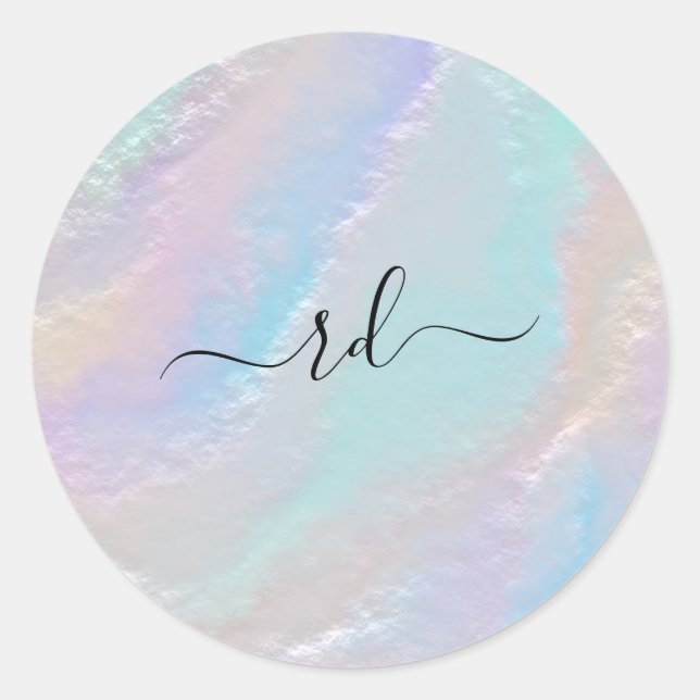 Abstract Rainbow Texture Classic Round Sticker (Front)