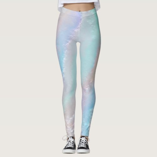 Abstract Rainbow Texture Leggings