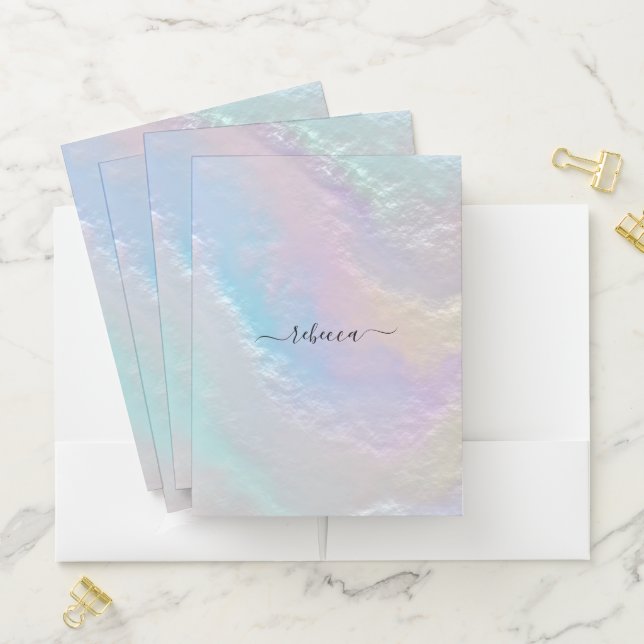 Abstract Rainbow Texture Pocket Folder (In Situ)