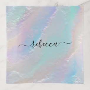 Abstract Rainbow Texture Trinket Tray