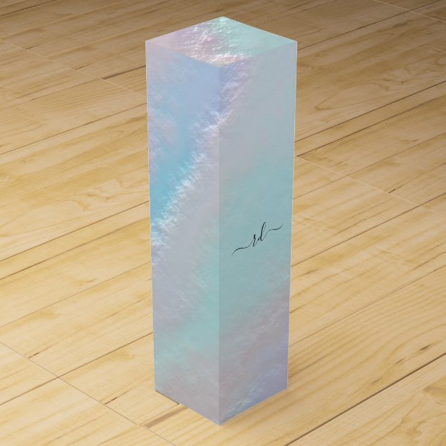 Abstract Rainbow Texture Wine Box (Front)