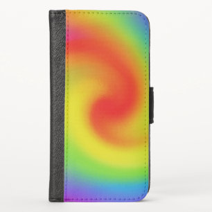 Abstract Rainbow Wave Art Phone Wallet Case