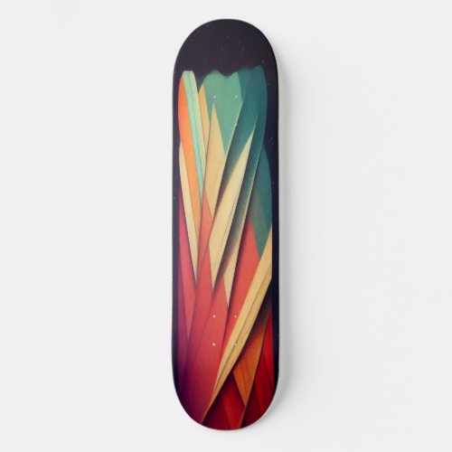 Abstract Rainbow Well Well  Skateboard