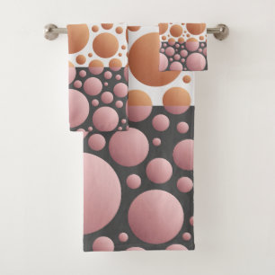 Abstract Random Circles Bath Towel Set