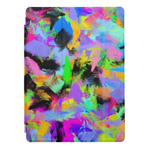 Abstract Random Messy Paint Color Explosion iPad Pro Cover
