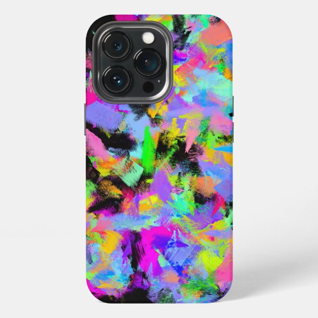 Abstract Random Messy Paint Color Explosion Iphone Case (Back)
