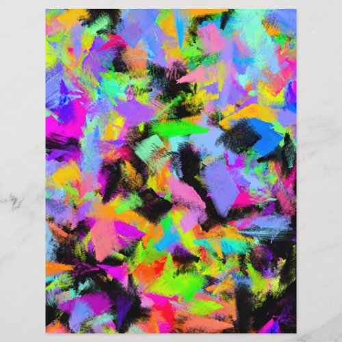 Abstract Random Messy Paint Color Explosion Paper