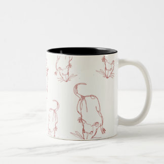 Abstract rat line work mug