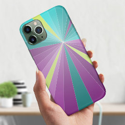 Abstract rays Colorful vibrant Geometric Funky iPhone 11 Pro Case