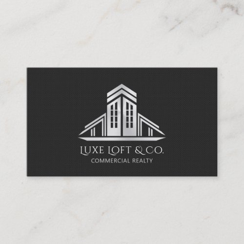 Abstract Real Estate Logo | Carbon Fiber Business Card