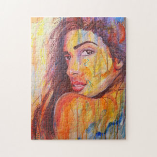 Abstract Realism Female Portrait Street Art Jigsaw Puzzle