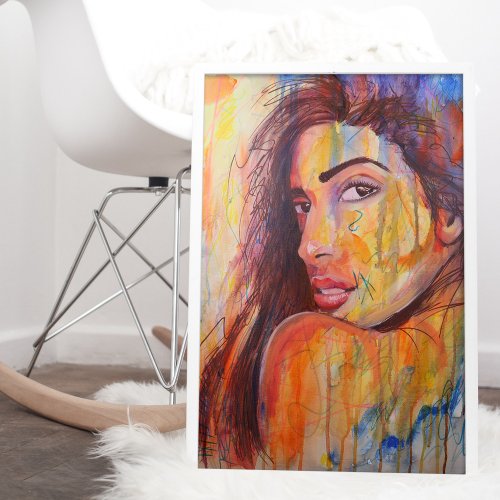 Abstract Realism Female Portrait Street Art Print