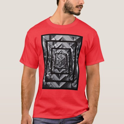 Abstract rectangle with deep effect T_Shirt