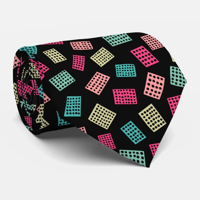 Abstract Rectangles 081122 - Colours 01 Neck Tie (Rolled)