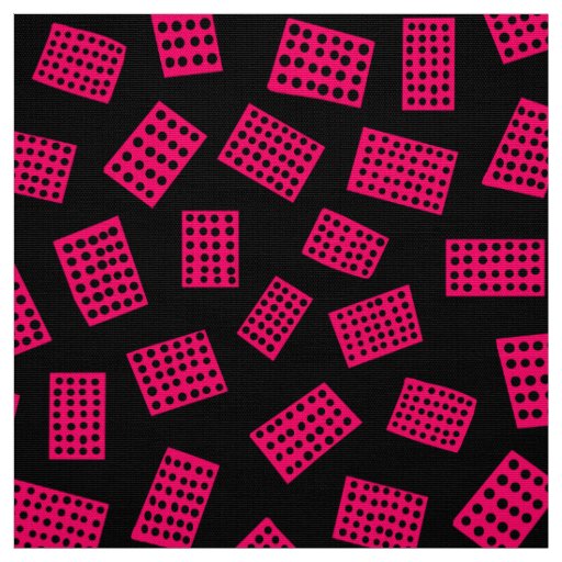 Abstract Rectangles 081122 - Neon Red on Black Fabric