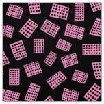 Abstract Rectangles 081122 -  Pink on Black Fabric