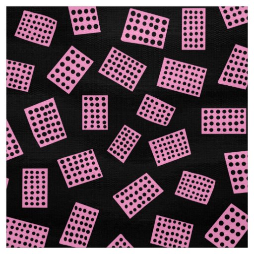 Abstract Rectangles 081122 -  Pink on Black Fabric