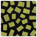 Abstract Rectangles 081122 -  Yellow on Black Fabric
