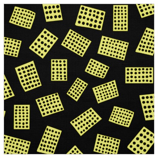 Abstract Rectangles 081122 -  Yellow on Black Fabric