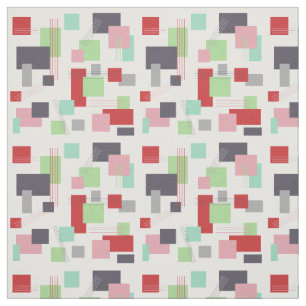 Abstract Rectangles and Lines Fabric
