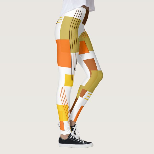 Abstract Rectangles and Lines  Leggings (Right)