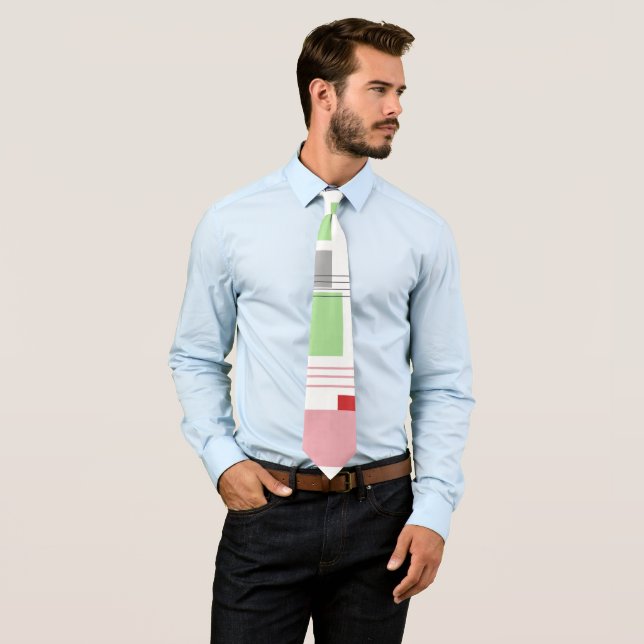 Abstract Rectangles and Lines  Neck Tie (In Situ)