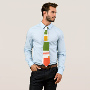 Abstract Rectangles and Lines  Neck Tie