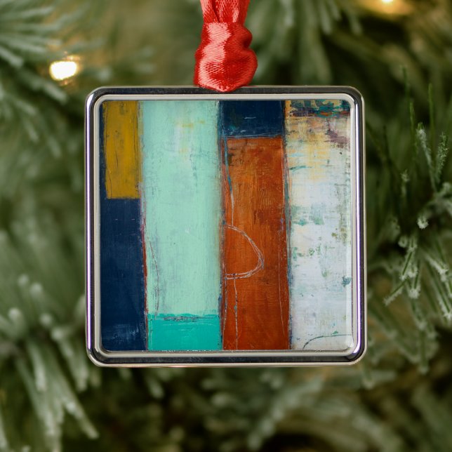 Abstract Rectangles Metal Ornament (Tree)