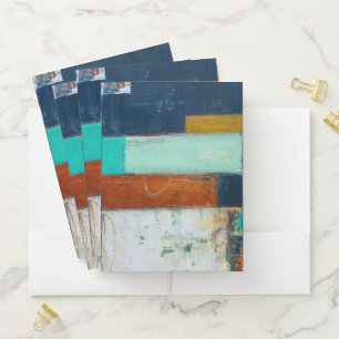 Abstract Rectangles Pocket Folder
