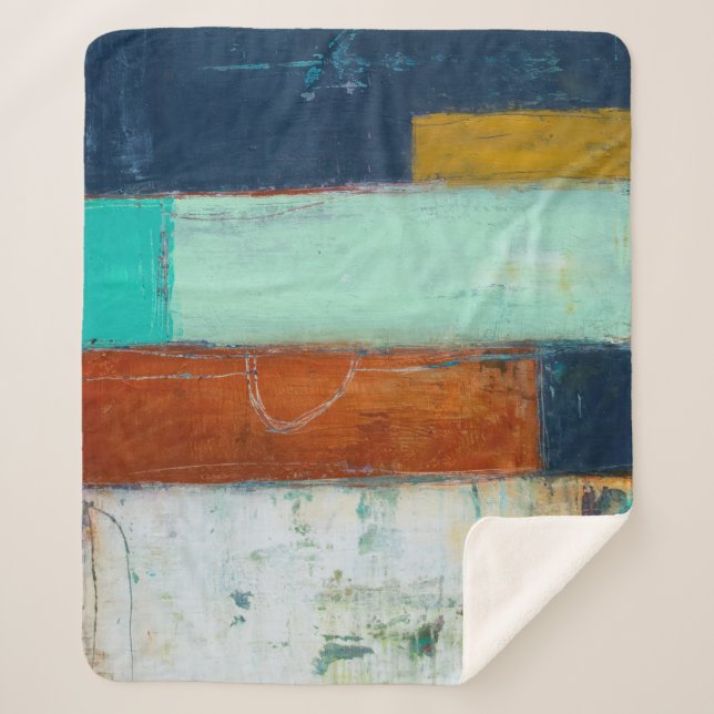 Abstract Rectangles Sherpa Blanket (Front)