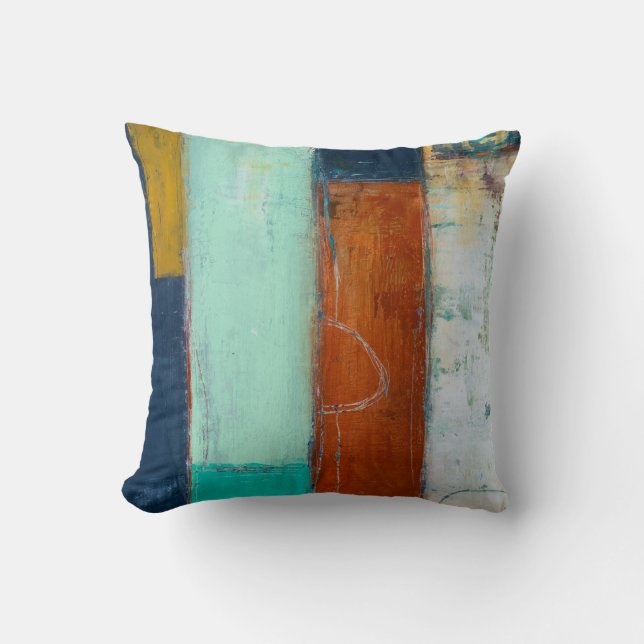 Abstract Rectangles Throw Pillow (Front)