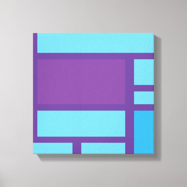 Abstract Rectangles Wrapped Canvas Print (Front)