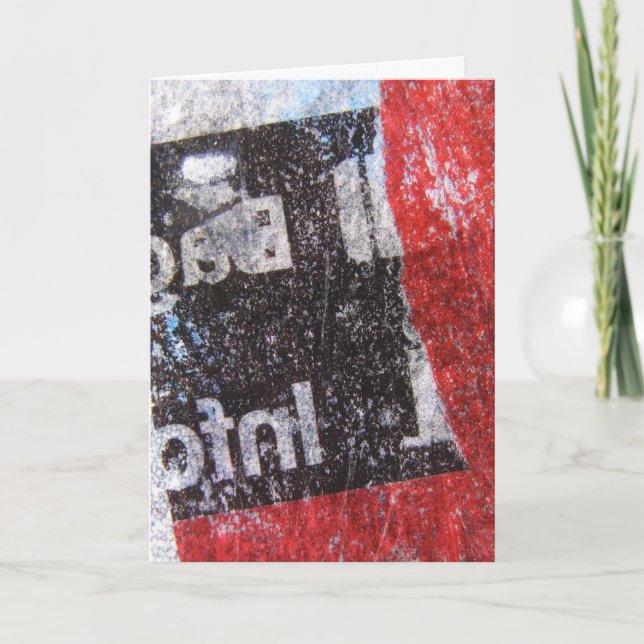 Abstract Red and Black, Birthday Card (Front)