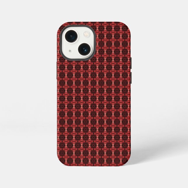 Abstract red and black pattern iphone case (Back)