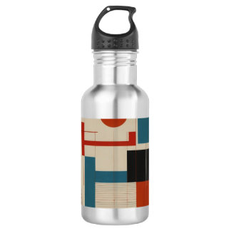 Abstract Red and Blue Art Stainless Steel Water Bottle
