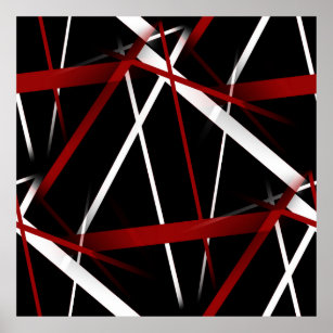 Red Black White Abstract Posters & Prints | Zazzle