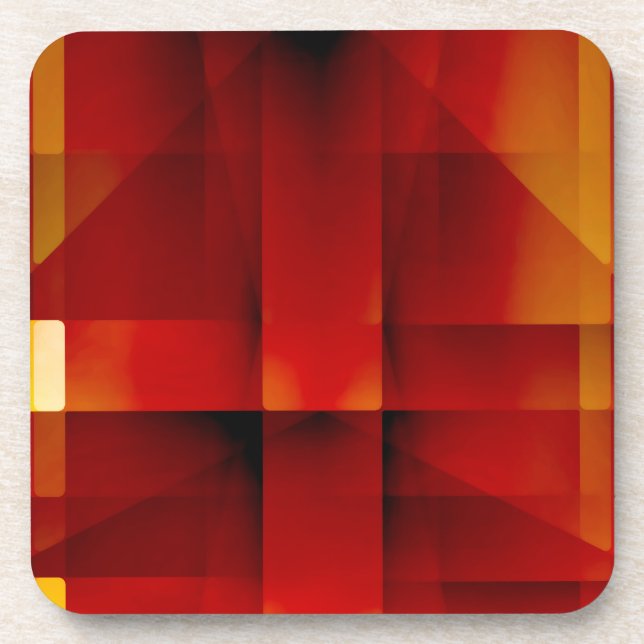 Abstract red arrows coaster (Front)
