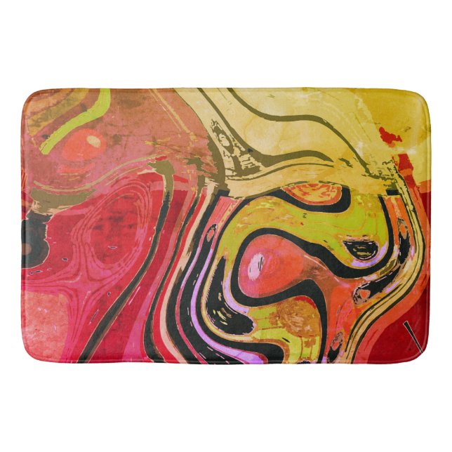 Abstract Red Art Rug (Front)
