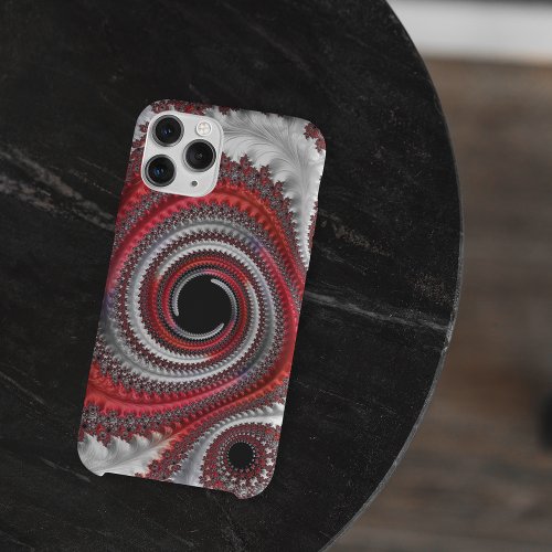 Abstract Red Black Gradient Spiral Fractal Case_Mate iPhone 14 Pro Case