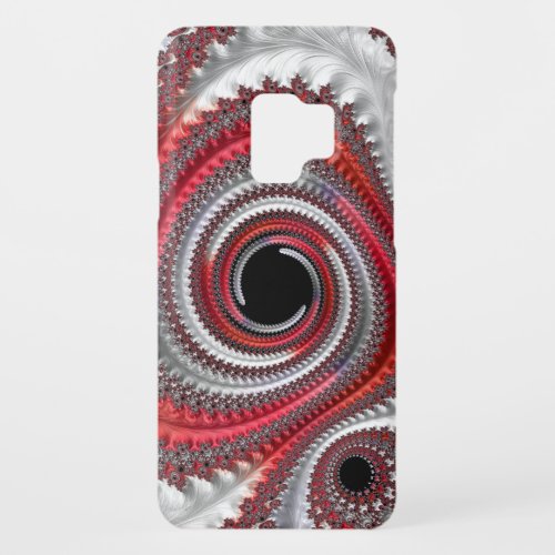 Abstract Red Black Gradient Spiral Fractal Case_Mate Samsung Galaxy S9 Case