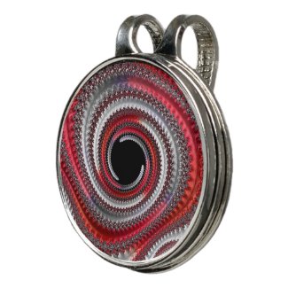 Abstract Red Black Gradient Spiral Fractal