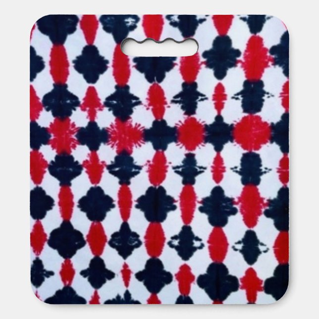 Abstract Red Black Modern Seat Cushion (Front Vertical)